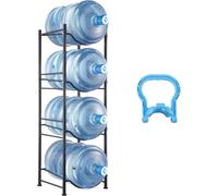 Rack À Bonbonnes À 4 Niveaux,Support Bouteille D¿Eau De 18,9 L Capacité 4 Pièces,Range Bonbonnes D¿Eau Solide À Une Rangée,Organisateur Bouteilles D'eau Pour Cuisine,Bureau,Salon,Usine