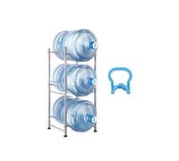 Rack à Bonbonnes en Métal 3 Niveaux 1 Rangée Capacité 5GAL Argent Pour Garage Bureau