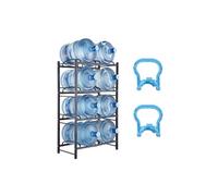 VEVOR Support à bonbonnes en métal 4 niveaux 2 rangées — 8 bouteilles (5GAL) — Noir