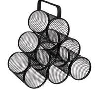Rack à bouteilles, range bouteilles en metal coloris noir - Longueur 28 x Profondeur 18,5 x Hauteur 25 cm--