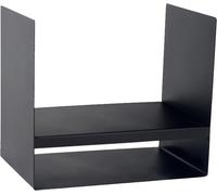 Rack À Bûches Hazo En Acier Noir 45x30x40 Cm--