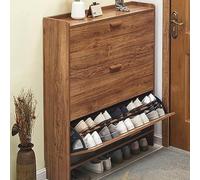 Rack à Chaussures indépendantes, Armoire de Rangement à Chaussures en Bois à poussière avec 3 tiroirs à randonnée, nizer d'entrée, nizer élégant pour Le Couloir, Solution d'économie