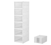 Rack à chaussures - Organisateur de chaussures pliables | Organisateur de stockage des chaussures transparentes | Chaussures meubles garde-robe | Boîte empilable transparente pliable pour le couloir d