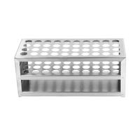 Rack à Tube à Essai en Acier Inoxydable, Porte Tube à Essai à 4 Styles, Porte Tube à Centrifuger Portable Léger, Porte Tube à Essai, Porte Parole pour Laboratoire et Studio (14 mm 40 trous)
