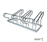 Rack à vélo 6 places fixation au sol ou mural - 1050 x 385 x 415 mm - NOVAP - 6100072