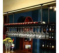 Rack à vin mural, porte-étagère de rangement à vin à 3 niveaux à 3 niveaux avec supports en verre, étagères à vin flottantes avec supports en verre, porte-espionnage à vin rustique pour cuisine de