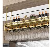 Rack à vin, Porte-Verre à la Maison du Bar à la Maison, étagère de Rangement de vin Suspendu à gobelet, Rack d'organisateur de Vide à vin Suspendu en Hauteur, C, 100 * 30cm