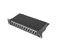 Rack - accessoires de baies Lanberg - PPF6-9012-B - Patch Panel 10'', 12 Port 1U, Cat.6, Black