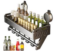 Rack d'aspiration pour Cuisines, étagère à Ventouse, étagères de Cuisine murales, Supports de Rangement pour la succurs, Liste de Pack: Emplacement de Rangement pour la Ventouse