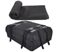 Rack de bagages de toit - Rack de toit avec un espace de rangement de pied de 15 cubes, un sac à bagages à toit étanche et étanche, des tissus Oxford 600D, simplement installer, avec des sangles renfo