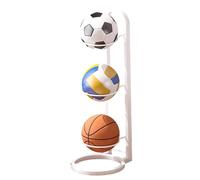 Rack de Basket-Ball, Stockage à Billes en Acier en Carbone autoportant à 3 Niveaux, Support de Balle Amovible 29 Pouces, Organisateur d'équipement Sportif Vertical Polyvalent école Domicile, r