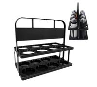 Rack de bière Portable - boîte de Boisson Portable, Porte-vin Pliable à 8 Boissons avec poignée, Service réutilisable et caisses de Rangement pour de Grandes Tasses