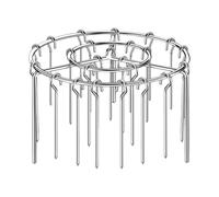 Rack De Brochettes Grillées, Rack De Grill À L'affres À Air, Ensemble De Brochettes En Acier Inoxydable, Voire Circulation Thermique, Nettoyage Facile, 16x10 Cm, Pour Cuisiner Des Viandes, Des Fruits,