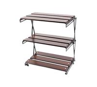 Rack De Camp Pliable Et Pliable Pour Camping | Rack De Rangement De Camping, Étagère D'organisateur D'affichage Pliable Avec 3 Couches - Organisateur D'étagères De Pour Le Barbecue De Pique-ni