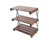 Rack De Camp Pliable Et Pliable Pour Camping | Rack De Rangement De Camping, Étagère D'organisateur D'affichage Pliable Avec 3 Couches - Organisateur D'étagères De Pour Le Barbecue De Pique-ni