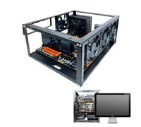 Rack de châssis ouvert - Cadre pour cartes mères EATX à double prise X79 X99, support de refroidissement à eau vertical et horizontal à 360 degrés | Construction PC haute performance, station de