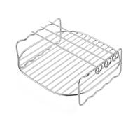Rack de cuisson en acier inoxydable - gril à carreaux à deux couches, support de cuisson polyvalent | Rack de four en acier robuste, rôtissage multi-usages et assiette de friture, pour le four et le f