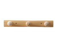 Rack de manteau mural, porte-manche en bois de 14 pouces avec 3 crochets, crochets en bois lisse classiques pour l'entrée la salle bain la chambre à coucher