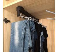 Rack de Pantalons de Pantalons de Pantalons, Tige de Placard d'extraction Extensible - Rail de vêtements de Garde-Robe réglable, Canne de Cintre de Pantalon Coulissant en Acier, Canne de Placard
