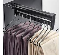 Rack de Pantalons rétractables - Bielle de Placard enracinée réglable pour Organiser des vêtements, des Serviettes et des Foulards, Une Solution de Garde-Robe d'espace LWX