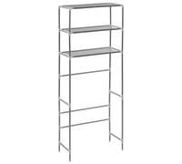 Rack de Rangement 3 Niveaux au-dessus de la Machine à Laver Acier Inoxydable 69x28x169 cm