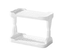 Rack De Rangement À Double Couche, Organisateur De Vanité, Rack D'organisateur Cosmétique, Robuste Et Stable, Style D'étagère Ouverte, 26,6x15x19,8 Cm, pour La Salle De Bain, La Cuisine Et La Chambre