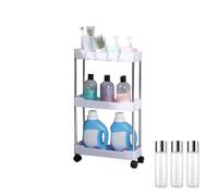 Rack de rangement de chariot | Organisateur roulant à plusieurs niveaux | Chariot d'utilité durable avec roues pour stocker le détergent à lessive, l'eau minérale, le gel de douche | Rack mobile écono