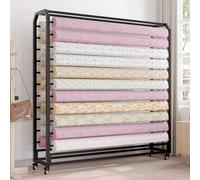 Rack de Rangement de Rouleaux de Tissu Textile Commercial avec Tige Suspendue réglable, Porte-Organisateur en Acier Lourd pour Les Rouleaux en Vinyle/Rouleaux en Cuir/Film de fenêtre/Papier