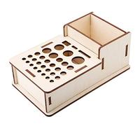 Rack de rangement en bois à multiples trous pour outils, porte-outils pour la maroquinerie, organisateur multifonction en tilleul avec fentes et trous pour le bricolage, usage