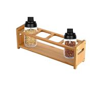 Rack De Rangement En Pot À Huile - Contre-étagère En Bois, Support De Bouteille D'assaisonnement | Conteneur Multi-emplacement Avec Conception Minimaliste Pour La Cuisson Des Éléments Essentiels De L'