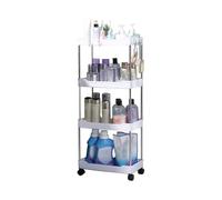 Rack de rangement pour chariot - Étagères roulantes avec roues design portable | Chariot d'organisation multi-usage pour diaper gel douche minéral | pour chambre à coucher, cuisine, salle de bain