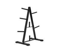 tectake® Rangement poids musculation, 67 x 38,5 x 91 cm, 7 Branches pour disque musculation, Grande capacité et bonne stabilité, Rack en acier, Embouts protection sol, Home gym, Salle de sport