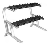 Rack de rangement PRO pour haltères - GORILLA SPORTS - 2 étagères en caoutchouc - Universel - Solide