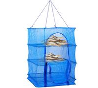 Rack de séchage à l'herbe d'herbe 1pc, 3 couches suspendues à séchage alimentaire, porte-séchage pliable en filet avec fermeture éclair, 13,8x13.8x26.8 Résine de viande pour les crevettes pour p