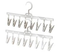 Rack de séchage à linge - cintre de séchage avec clips | Séchoir à chaussette avec 8 clips | Luiserie goutte à goutte suscitant des ciseaux de serviettes de serviettes pour bébés gants gants à 360 °