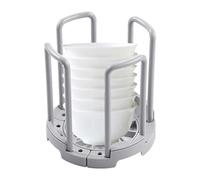 Rack de séchage d'assiette - Organisateur de vaisselle télescopique, support de tasse d'eau de comptoir, porte-couvercle compact, étagère de rangement de sauvegarde de l'espace, plateau de cuisine dur
