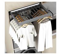 Rack de séchage Invisible, Rack de Pantalon de Balcon de tiroir à Laver, Panier de Gardien de Garde-Robe intégré, Organisateur de Garde-Robe salvateur (764-814 mm)