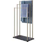 Rack de Serviette de Serviette en Mutation en métal à 3 Niveaux pour Salle de Bain et buanderie élégante Conception Noire (55x30x105cm) - Solution de Stockage d'économie d'espace KeYJ