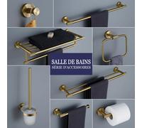 Rack de serviette en or en brosse en brosse à serviette couchée Robe Robe Hook Papier Porte-serviette Porte-pincette Brosse de toilette ACCESSOIRES ACCESSOIRES DE SALLE towel rack-45