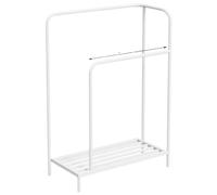 Rack de serviette verticale porte-serviette de serviette de serviette en métal Prise en serviette autoportante pour buanderie de salle de bain avec canne à 2 niveaux et porte-serviettes de rackage.