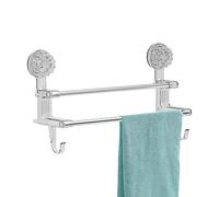 Rack de serviettes adhésive - Organisateur de barre d'aspiration murale durable, bie à suspension de salle de bain robuste | Porte-serviette en acier inoxydable amovible, rangement de rangement de mon