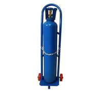 Rack de Stockage à oxygène ， Porte-réservoir d'oxygène Soudage de soudage de gaz de Bouteille monocylindre, 95/110 cm de Haut du réservoir d'oxygène Dolly avec chaînes de sécurité, équipement