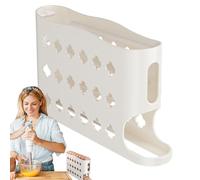 Rack de stockage d'œufs du réfrigérateur - Organisateur de roulement à 4 niveaux, boîte de support sans BPA de 30 cm, plateau de conception de diapositive | Répartition de la porte latérale de grande