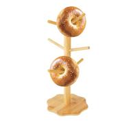 Rack de support de bretzel: six piliers en bois, économiseur d'espace décoratif | Organisateur de comptoir en forme d'arbre, étagère d'affichage à sandwich élégante, solution de stockage P