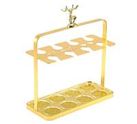 Rack De Tasse De Vin Blanc - Support De Verre À Vin De Comptoir À 8 Tasses, Support De Rangement De Séchage En Tasse, D'affichage Avec Conception De Tête De Cerf Pour Tasses Blanches | Accesso