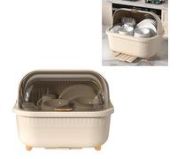 Rack de Vaisselle avec Couvercle, Séchage à Vaisselle en Plastique Plastique Place Pisc Preat avec Couvercle Couvre Multificonction Espace de Sauvegarde Trou de Vidange Inférieur pour Placer