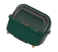 Rack de Vaisselle avec Couvercle, Séchage à Vaisselle en Plastique Plastique Place Pisc Preat avec Couvercle Couvre Multificonction Espace de Sauvegarde Trou de Vidange Inférieur pour Placer