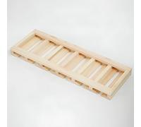 Rack en verre à vin en bois - Nizer de stockage à vin sous le contre-compteur pour jusqu'à 12 verres - 70x25 cm (27,5x9,8 pouces) - Accessoire de bar de cuisine élégant, conception d'économie