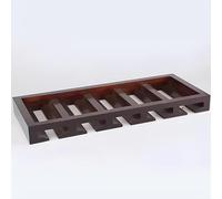 Rack en verre à vin en bois - rangement sous capuchon ou comptoir pour jusqu'à 12 verres - style vintage, 58x25 cm (22,8x9,8 pouces) - parfait pour le bar à domicile ou le décor de cuisine LWX