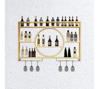 Rack expositif à vin à métal Mural Moderne , Racks d'affichage à vin Mural Bar Bar Rackage de Rangement Mur Mural pour Les Barres de Restauration à Domicile Cuisine (Taille: 55.1x5.9x31.5